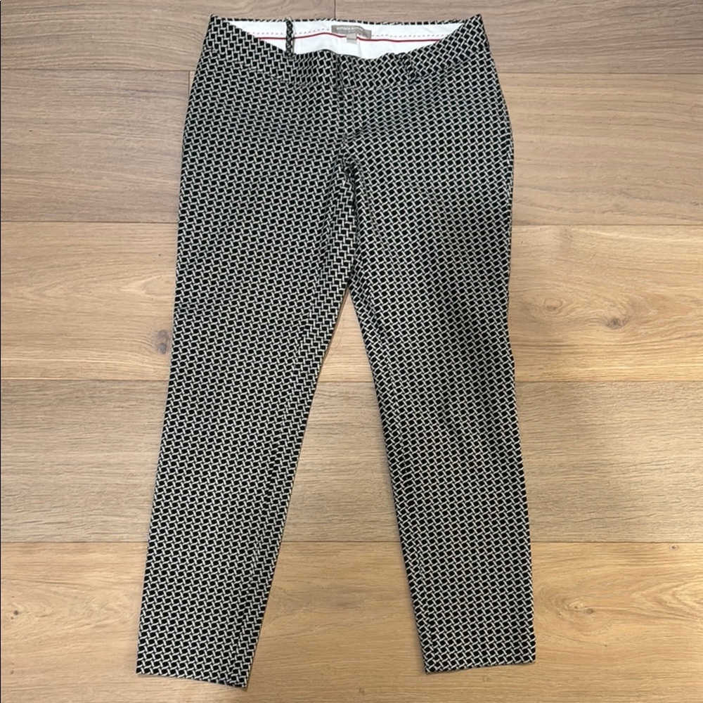 Banana Republic Black and White Patterned Pants